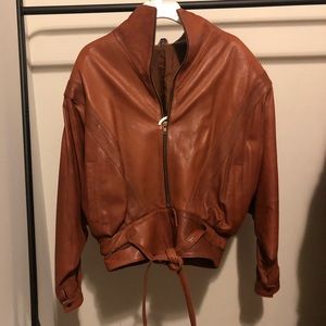 Vintage Leather bomber jacket (two toned)